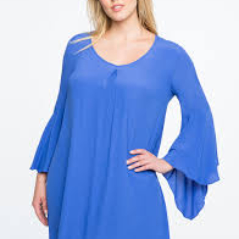 Dress - V Neck, Flare sleve - Great Look!
